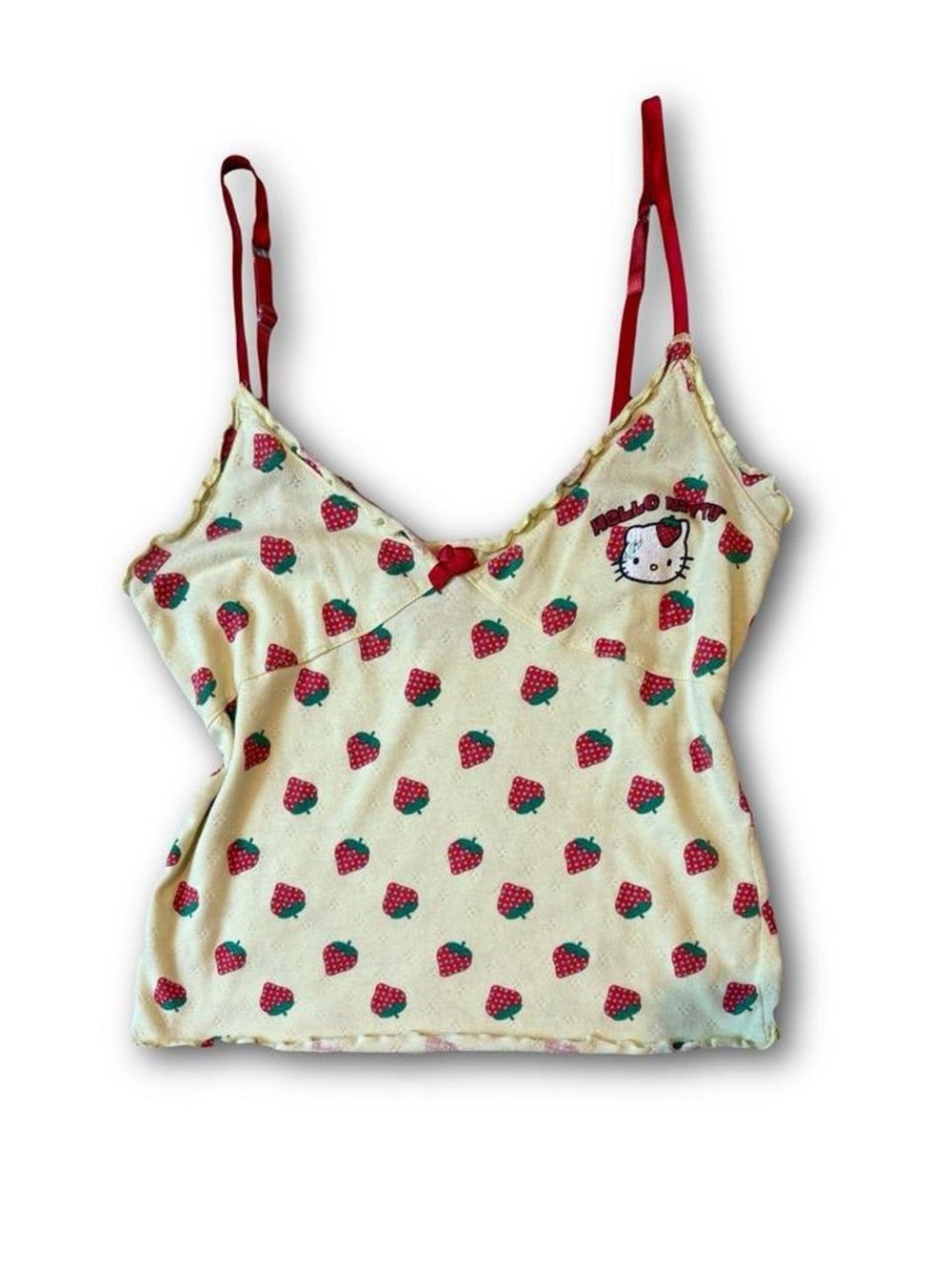 Hello Kitty Strawberry Print y2k Cami Top